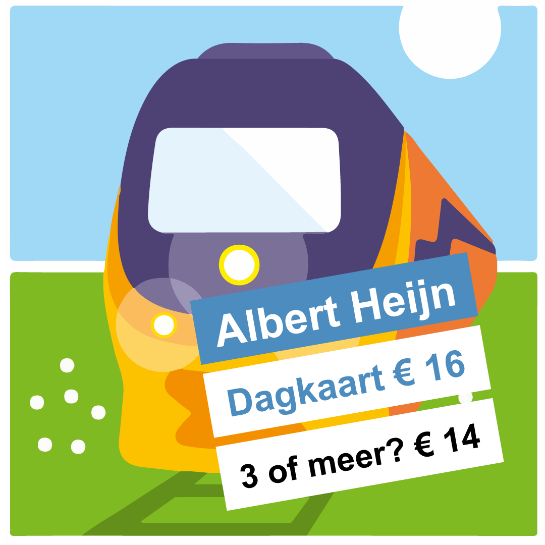 Treinkaartjes bij Albert Heijn (AH) voor € 14