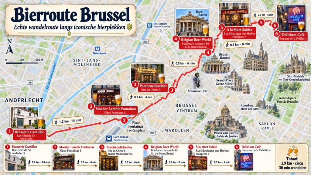 Bierroute Brussel Treinkaartje