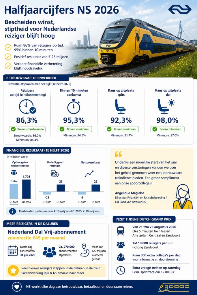 Goedkoop Treinkaartje NL HalfJaar Cijfers NS 2026