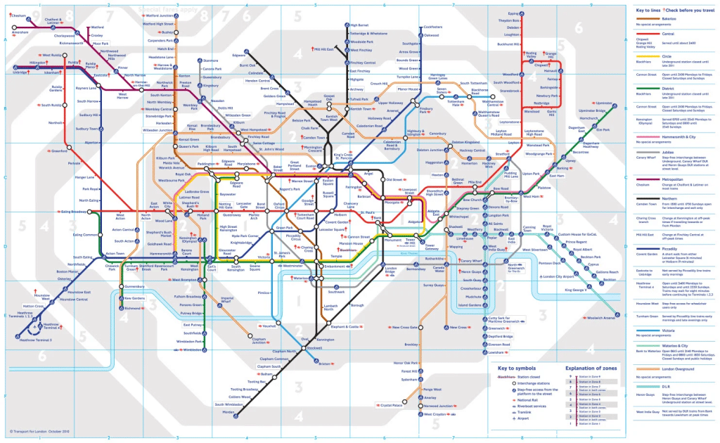 Metro Route Kaart Londen