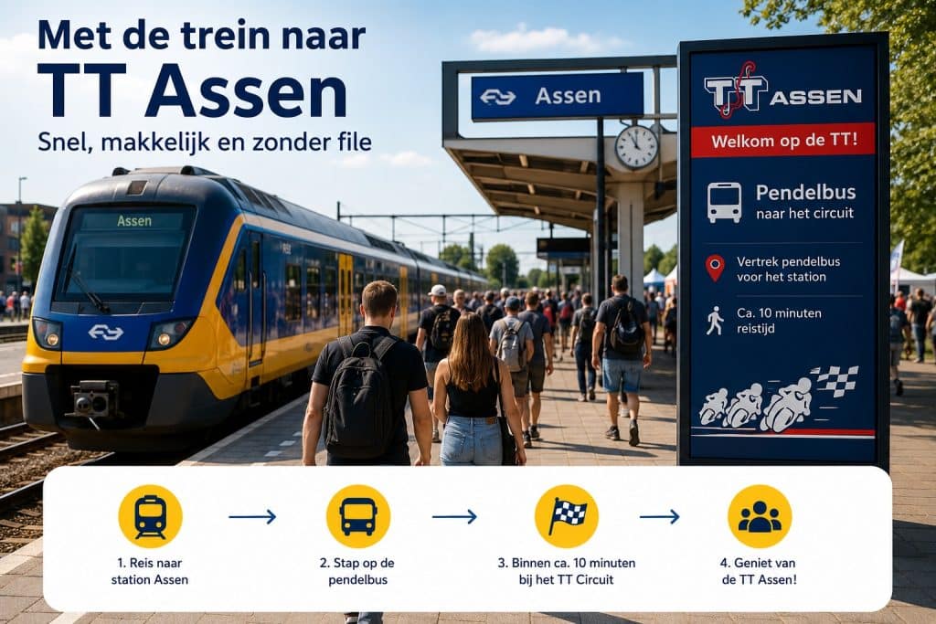 Met de trein naar de TT Assen