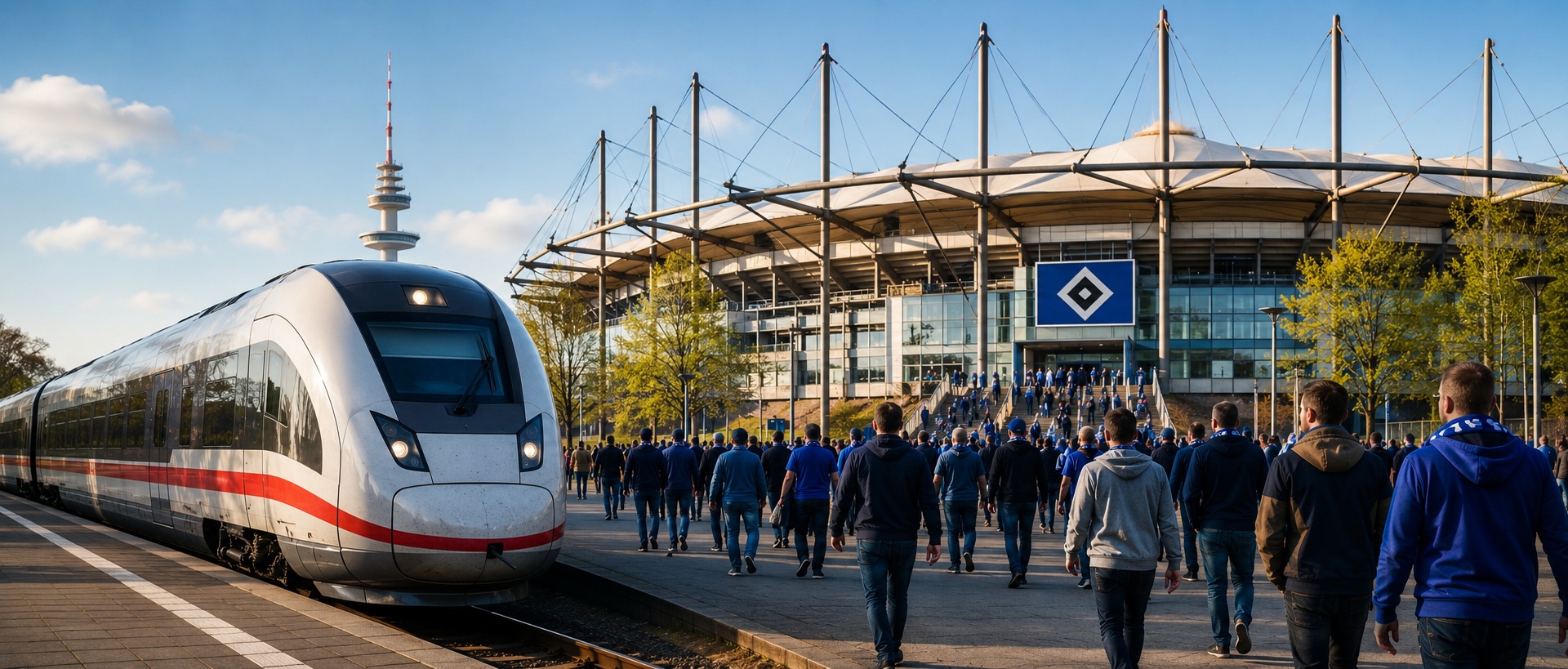 Trein Voetbal HSV Hamburg