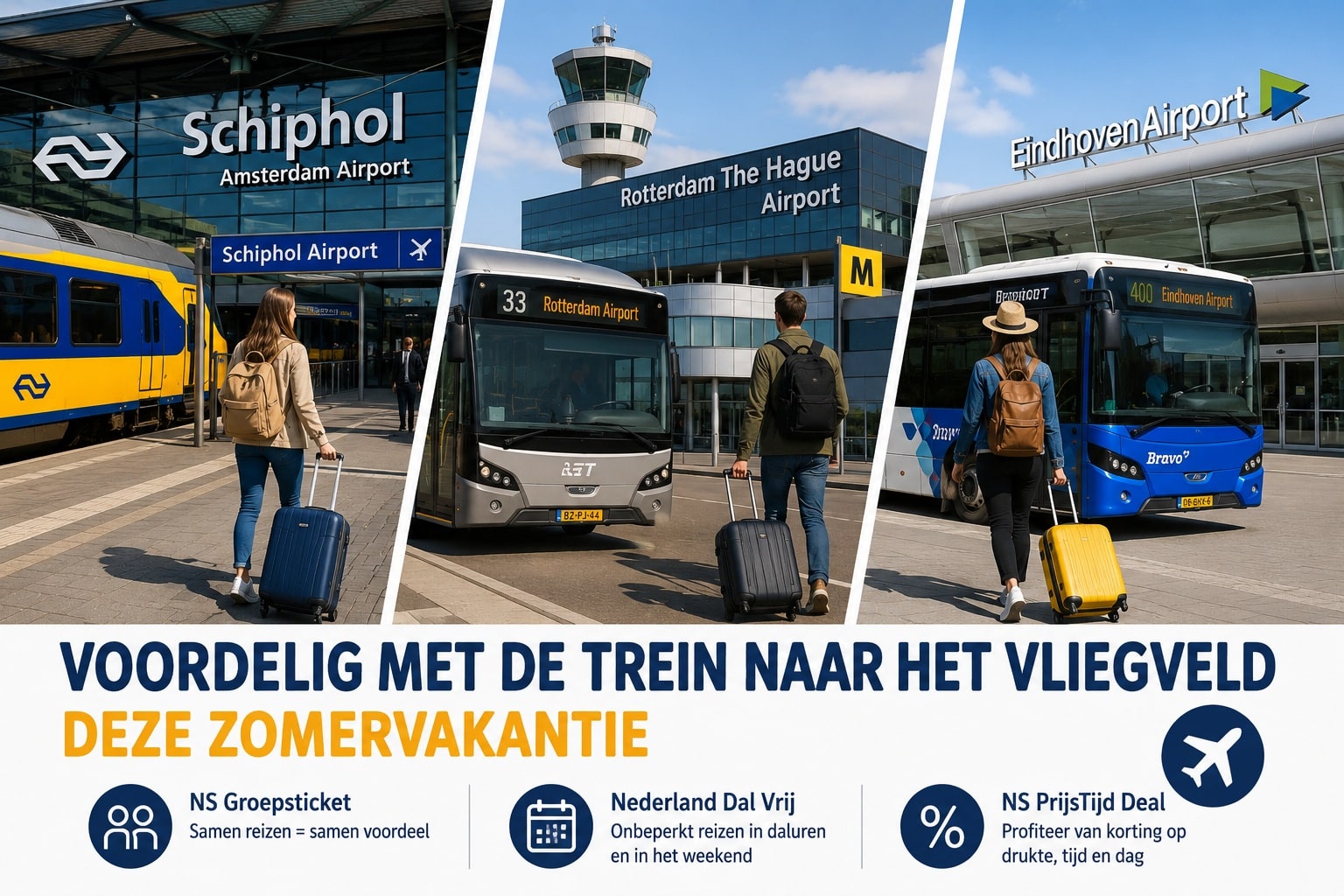 Treinkaartje Vliegveld Korting Zomer
