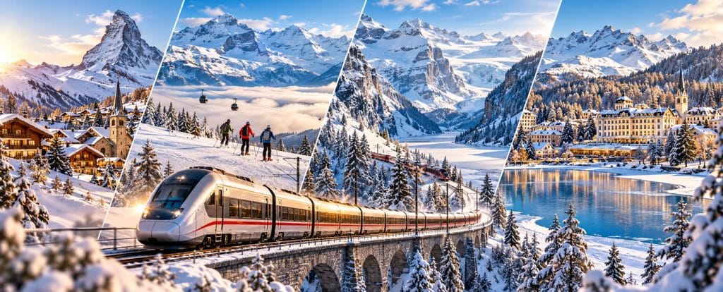 Treinkaartje Wintersport Zwitserland