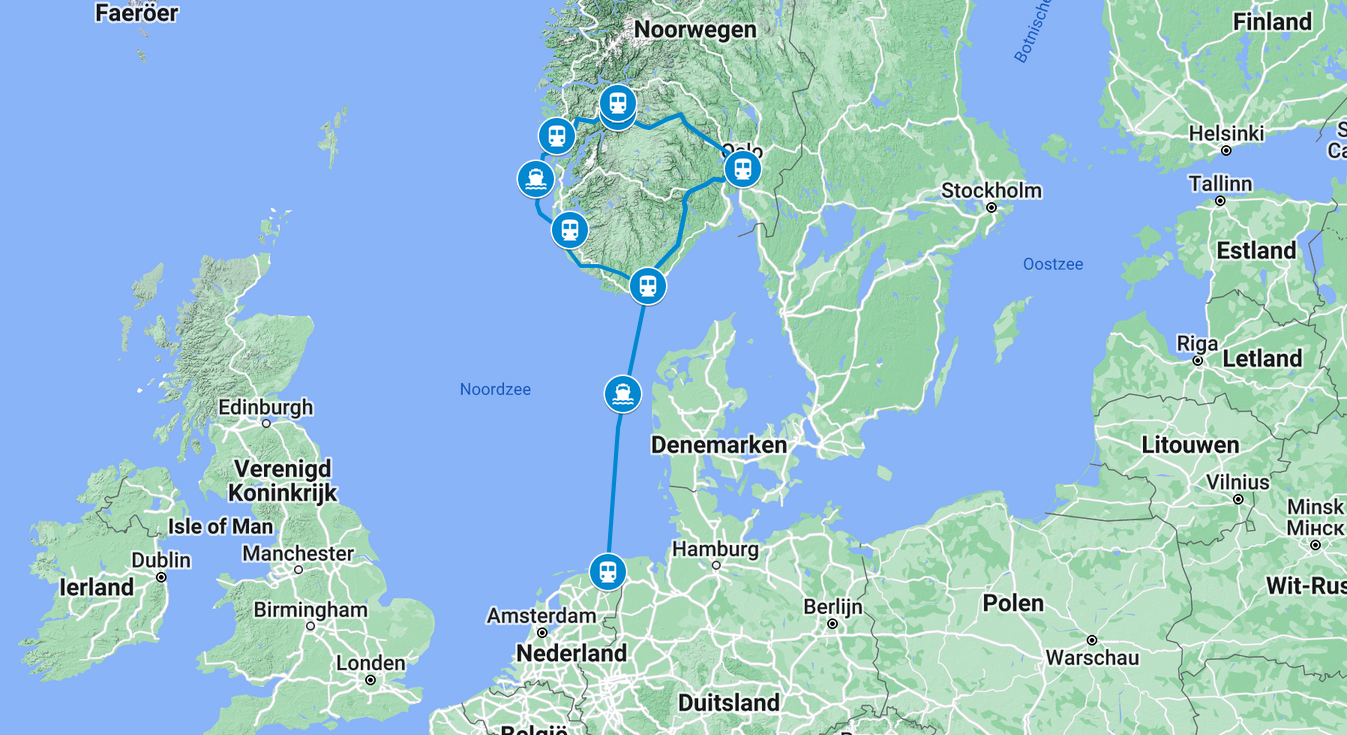 Treinrondreis Noorwegen