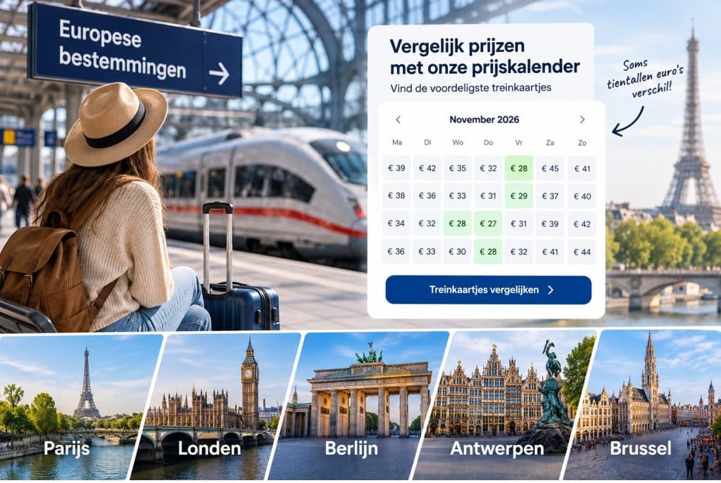 Vergelijk Treinkaartjes Prijskalender Populaire Treinbestemmingen