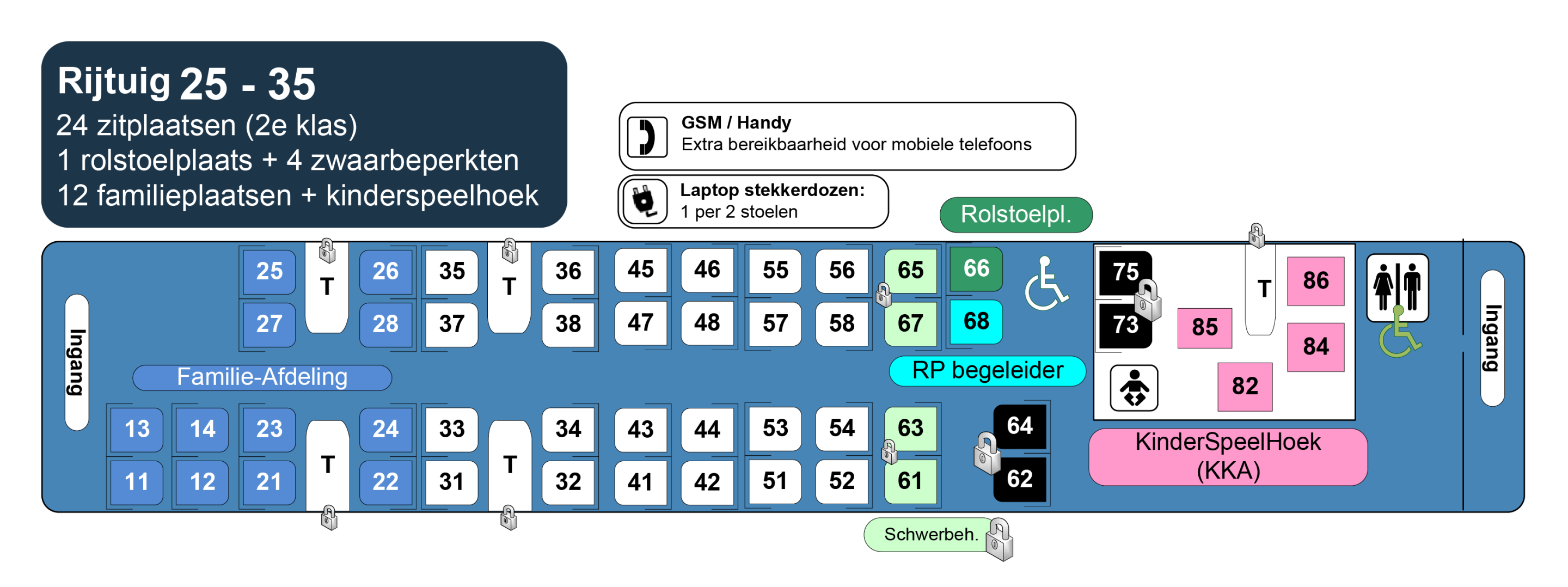Plattegrond Ice Trein 2e Klas